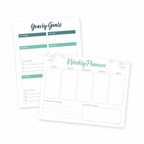 Brkich Design Group Yearly Goals & Weekly Planner