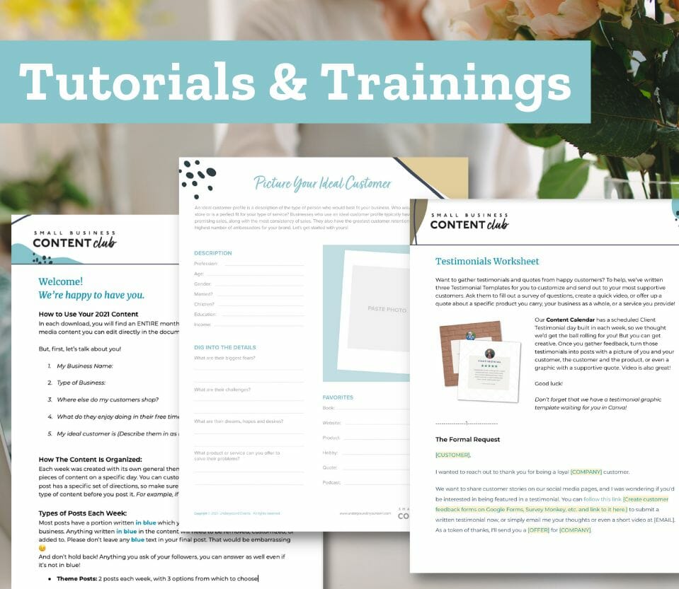 Small Business Content Club - social posts written for you!