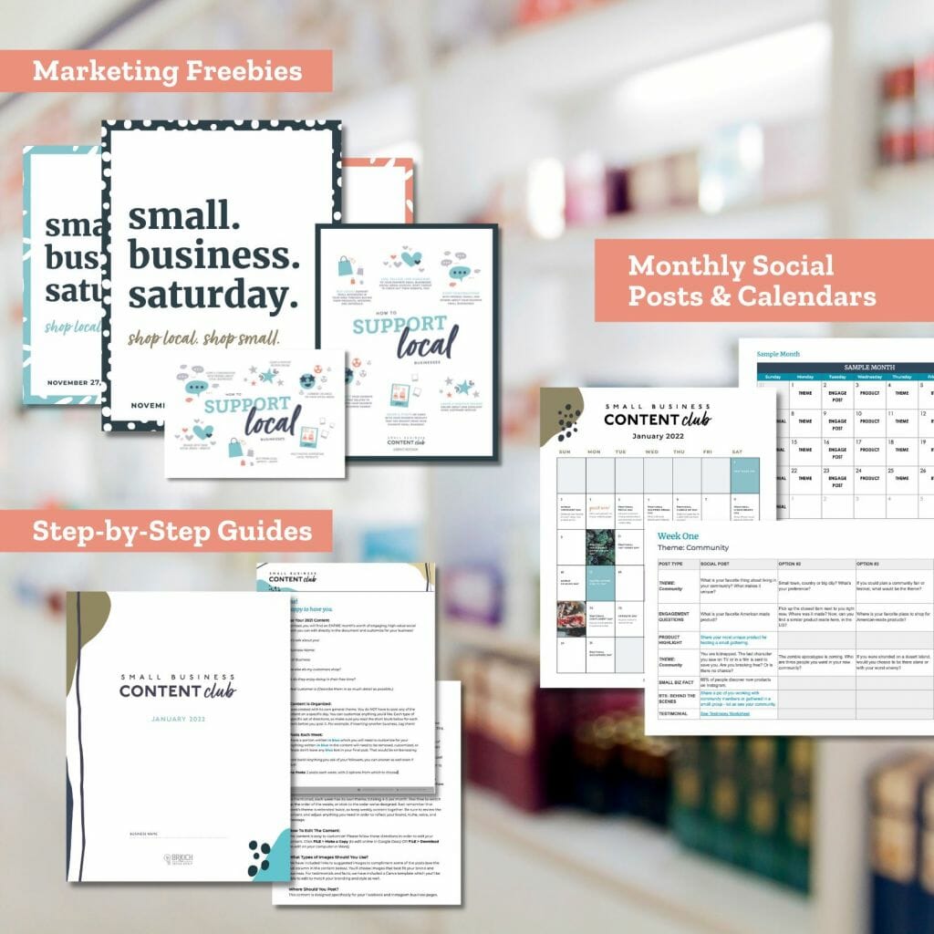 Small Business Content Club - Social Media posts for your business