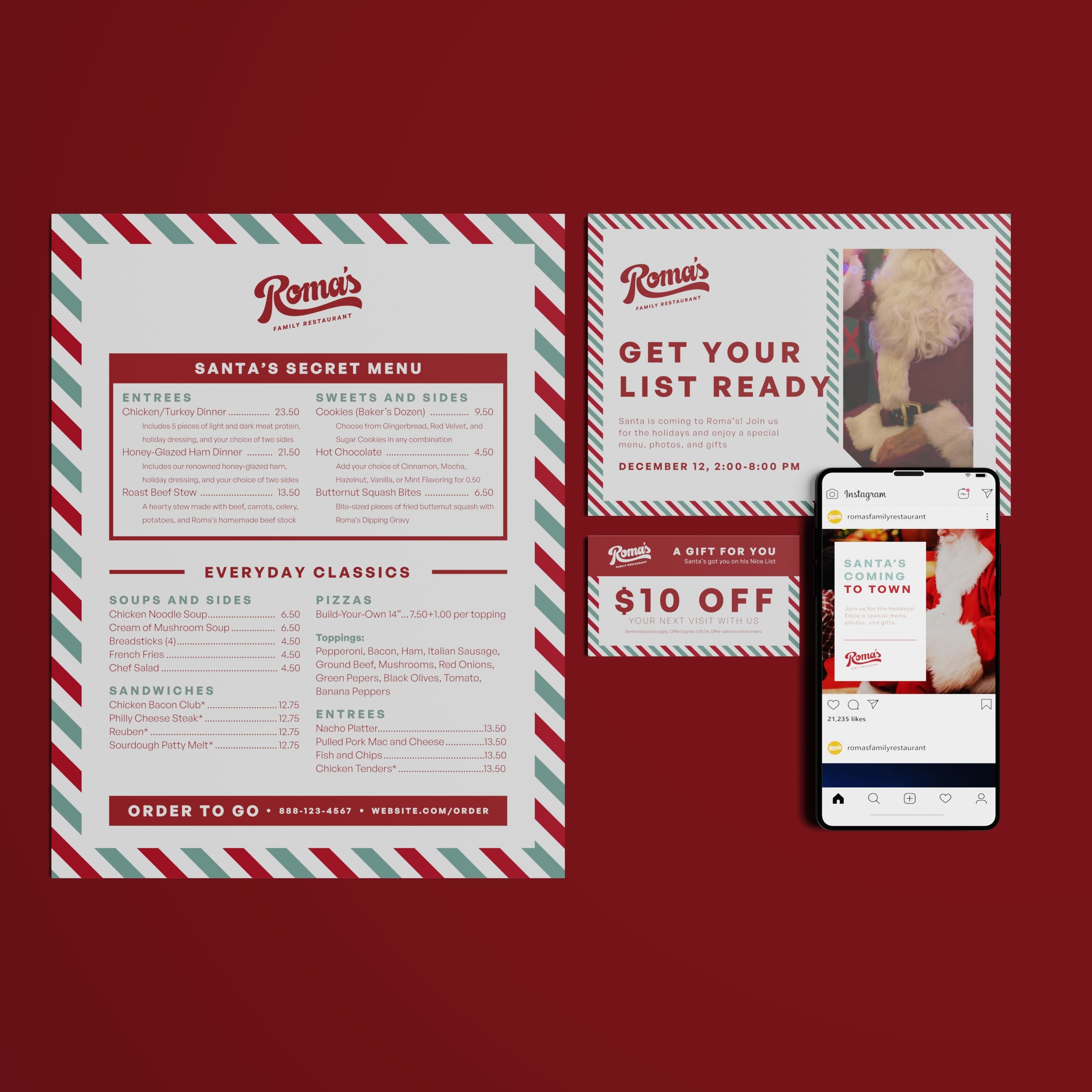Holiday Design Print Materials Mockup