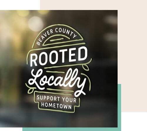 Rooted locally logo design