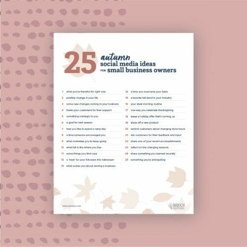 25 Autumn Social Media ideas