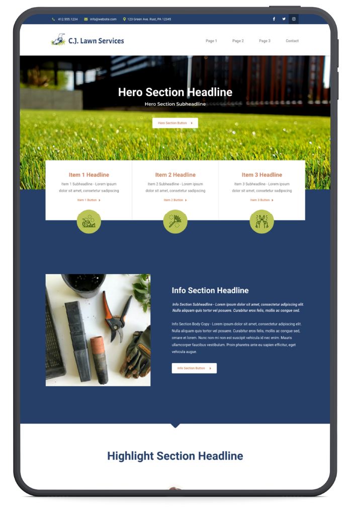 Quick Launch Website demo site