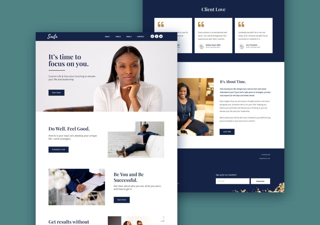 Quick Launch Website: Smitn Homepage Design