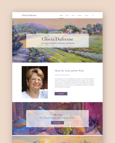 Quick Launch Website - Gloria Dufresne - Client Site