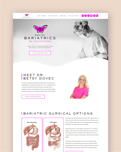 Quick Launch Website - Body by Bariatrics - Client Site