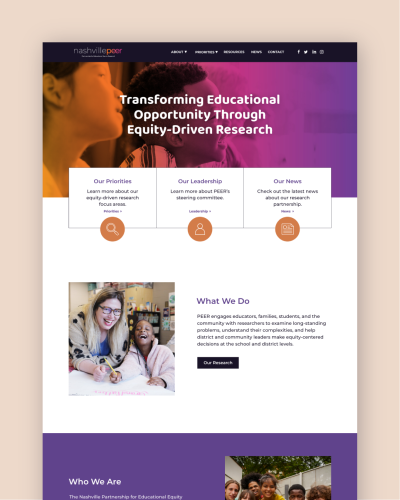 Quick Launch Website - Nashville Peer - Client Site