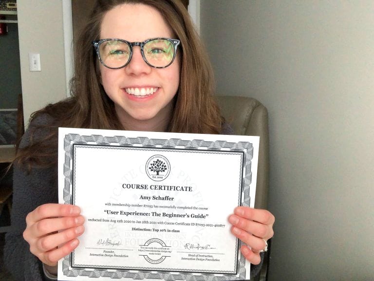 Training our staff- Amy's first certification (2020)